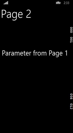 Navigating Pages in Windows Phone